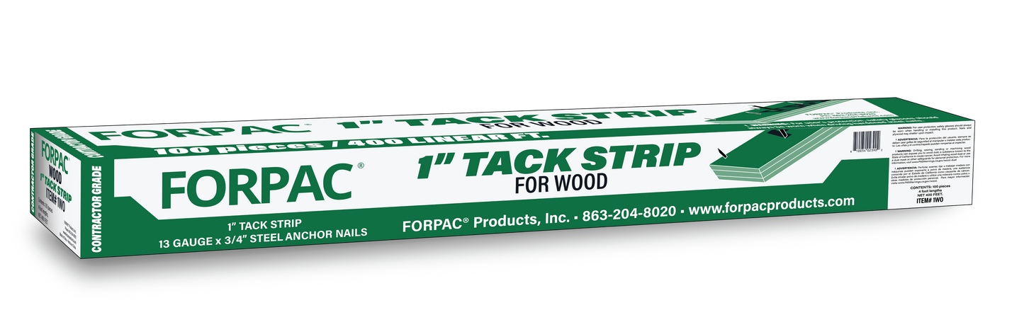 1” TACK STRIP FOR WOOD - 13 GAUGE