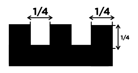 RUBBER GRIP SQUARE NOTCH TROWEL 1/4 x 1/4 x 1/4