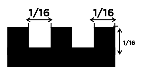 RUBBER GRIP SQUARE NOTCH TROWEL 1/16 x 1/16 x 1/16