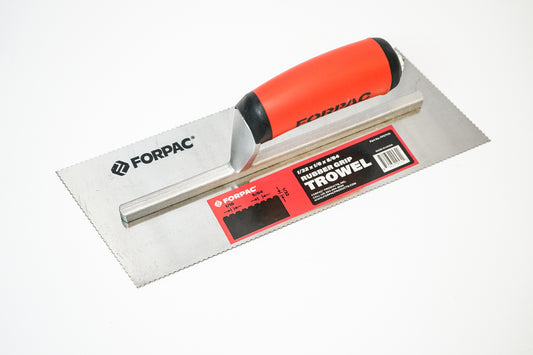 RUBBER GRIP FLAT V  NOTCH TROWEL 1/32 x 1/16 x 5/64