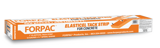 1” ELASTICEL TACK STRIP FOR CONCRETE - 12 GAUGE