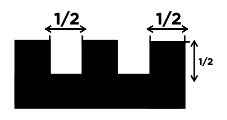 RUBBER GRIP SQUARE  NOTCH TROWEL 1/2 x 1/2 x 1/2