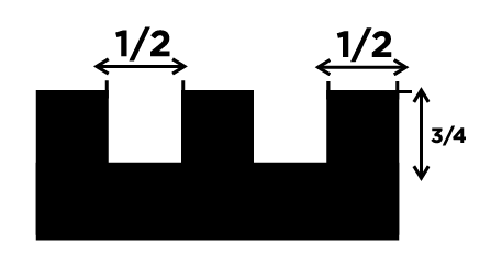 RUBBER GRIP SQUARE  NOTCH TROWEL 1/2 x 3/4