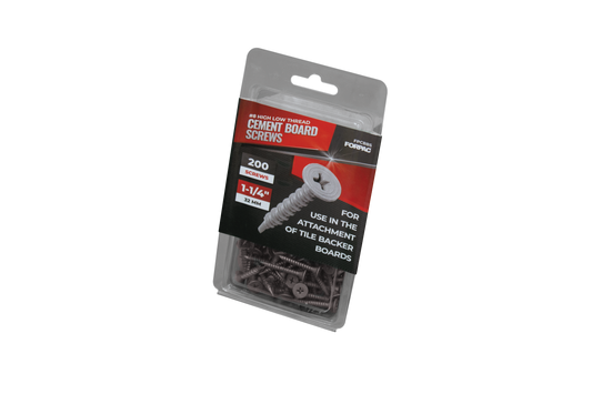 BACKER BOARD SCREWS 1 1/4"